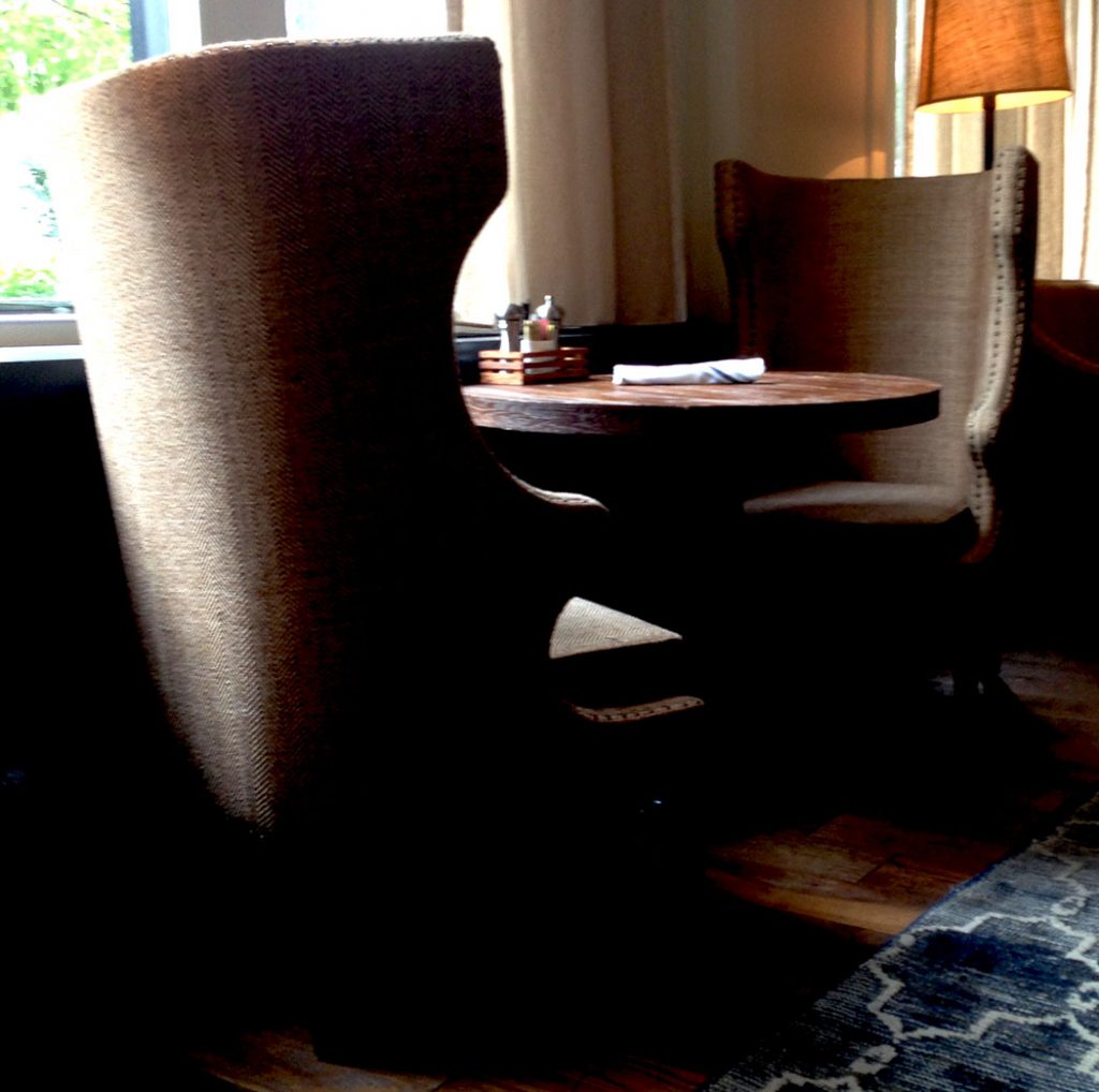 The meaning I make from these tweed chairs is a place to sit and rest. In style.
