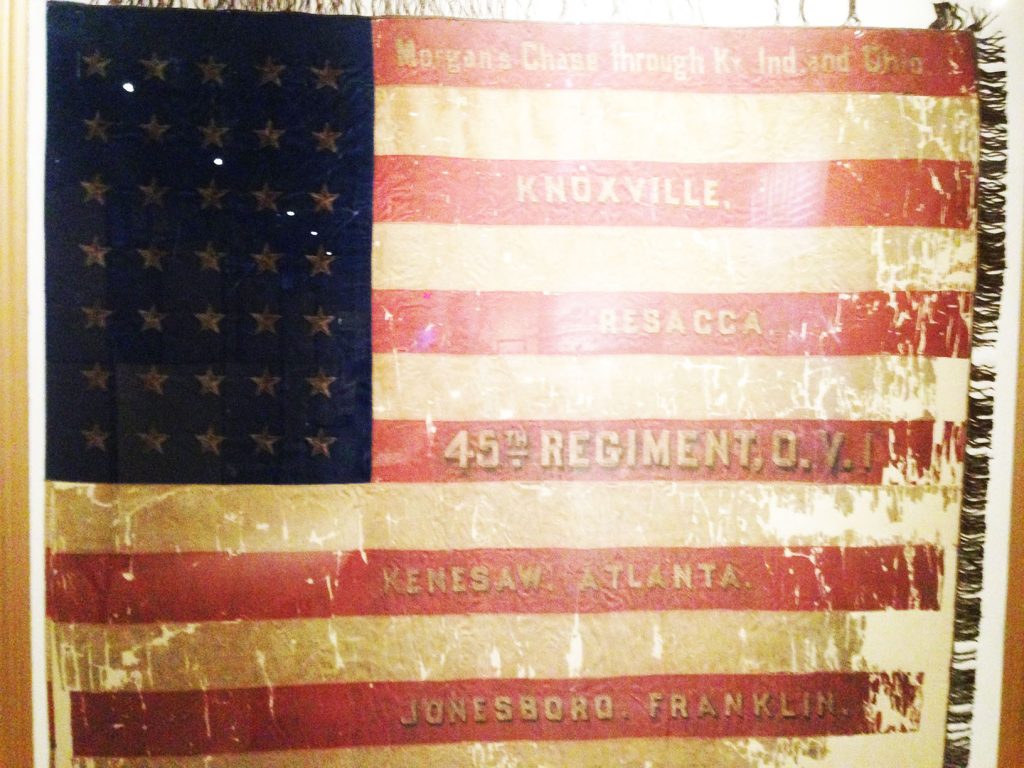 Civil War Regiment Flag in the flag collection at the Ohio History Center