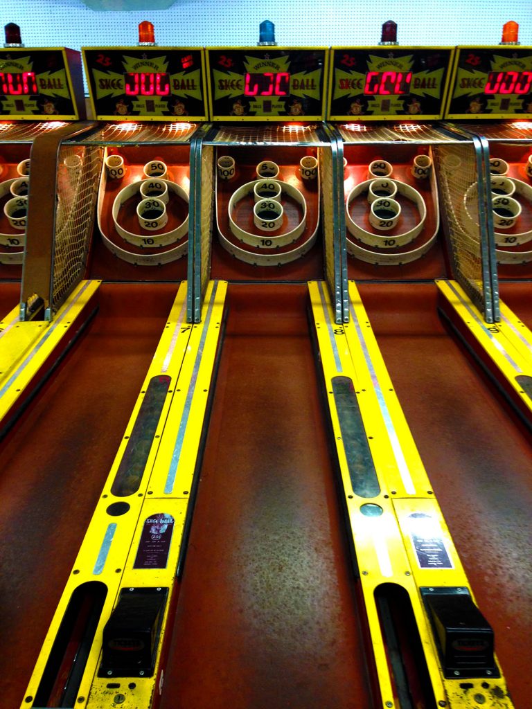 BUT there are quarter games of skeeball. I'm game.