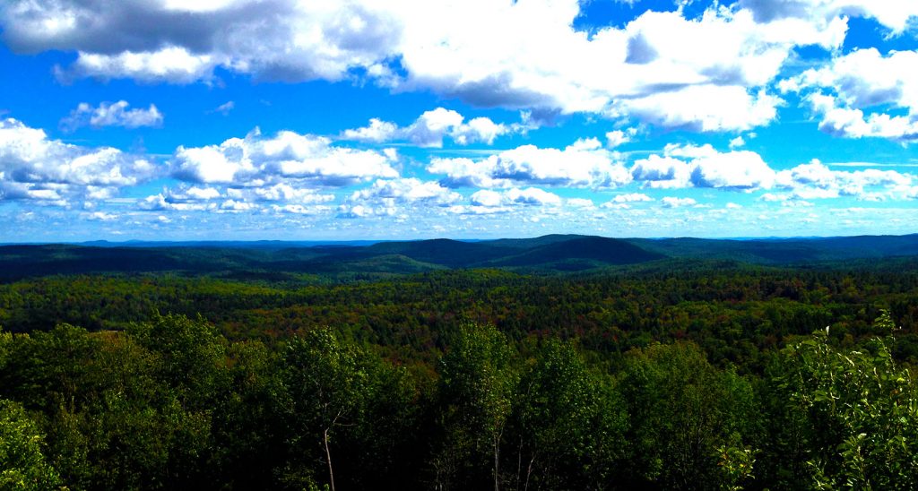 The 100 mile view atop Hogback Mountain in Vermont