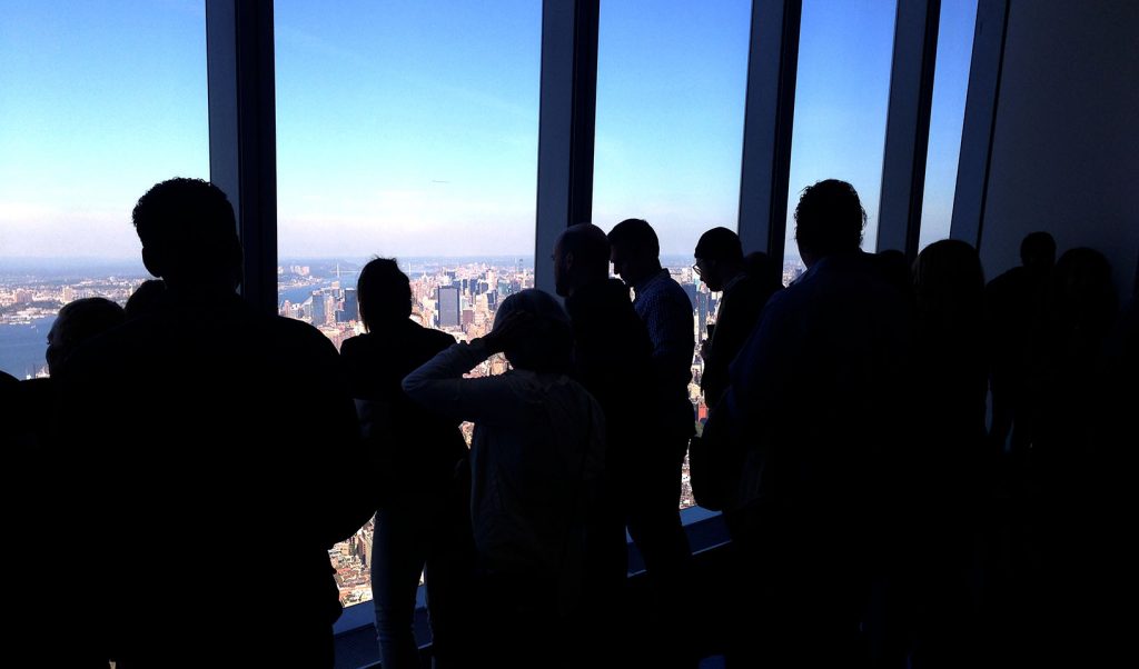 Many observers. Much data. One data standard. The SATE attendees enjoying the view at the One World Observatory 